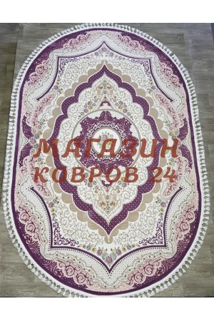 Турецкий ковер Ritim 36073 Фиолетовый овал